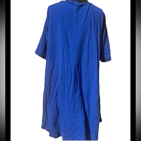 Eileen Fisher Fine Tencel Jersey Royal Jewel Neck Tunic Size Large RN 78121 - Picture 2 of 7